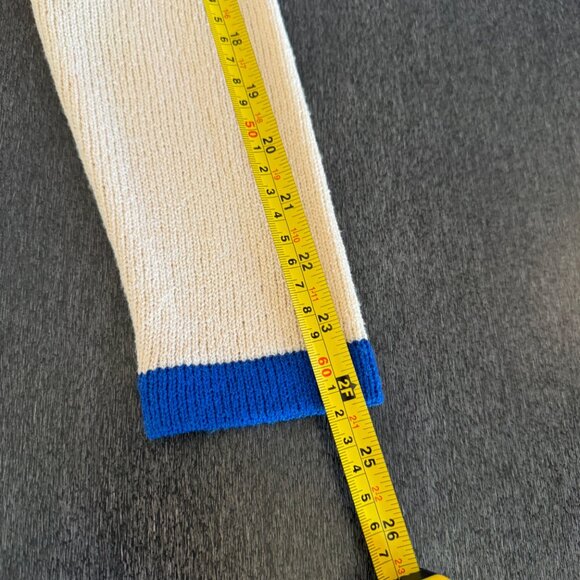 Antonella Preve Vintage 80's Small Blue/Cream Sweater Knit Dress Starfish Accent - Picture 9 of 10